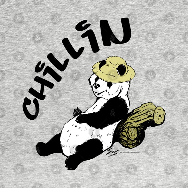 Chillin Panda a touch of color by illykid